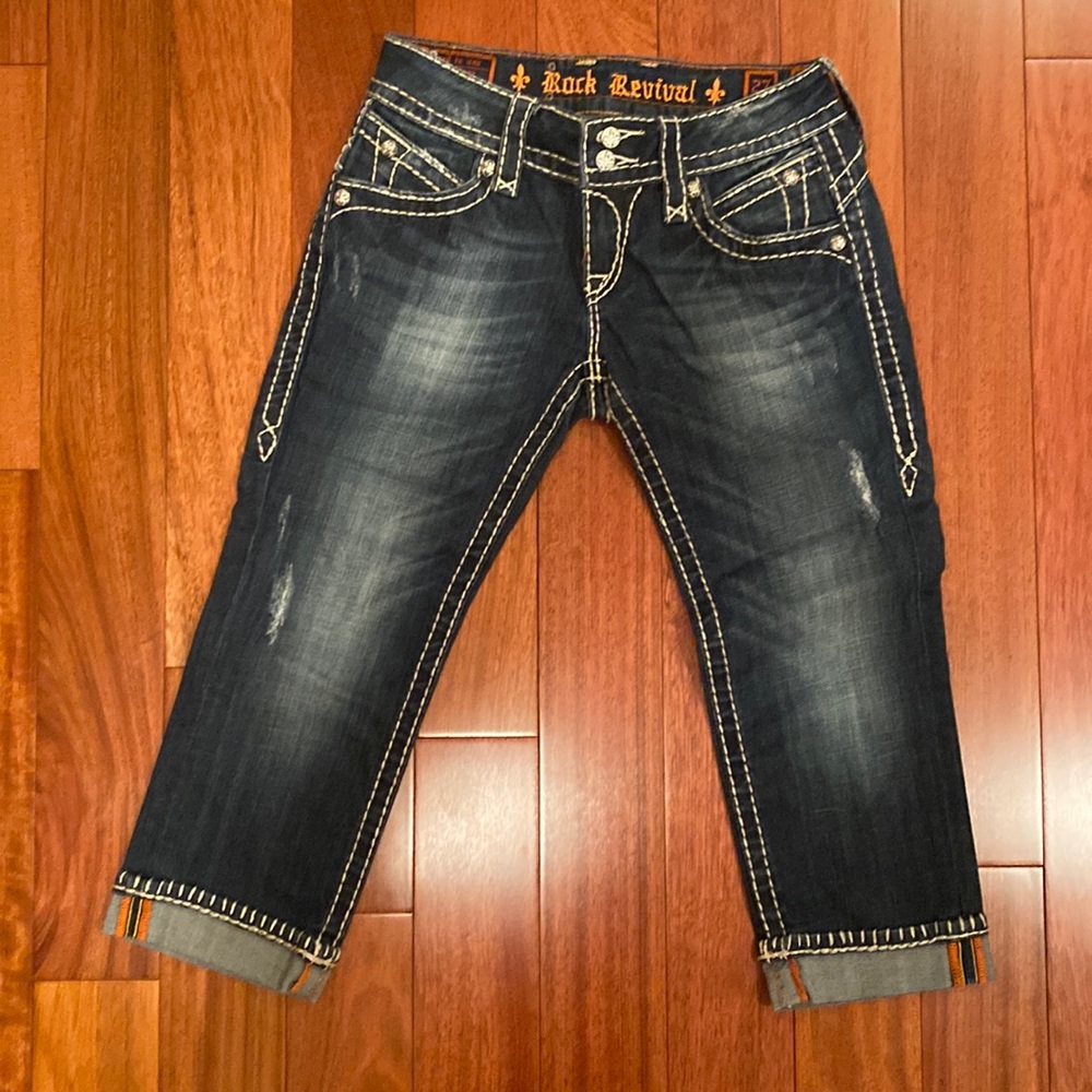 Rock revival cropped jeans